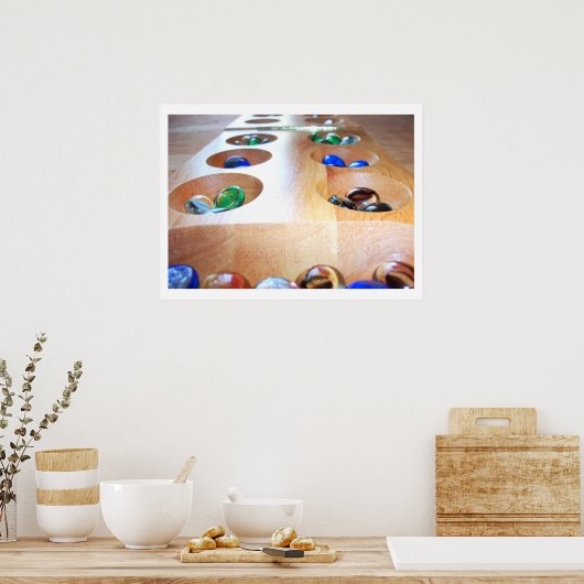 Poster du tableau et des pièces de Mancala (Cuisine)