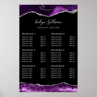 Poster du tarif Agate d'argent violet