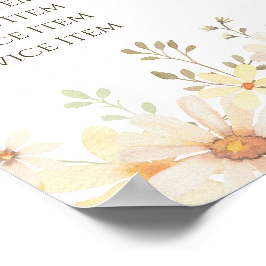 Poster du tarif de la marée (Coin)