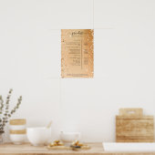 Poster du tarif de la Parties scintillant moderne (Cuisine)