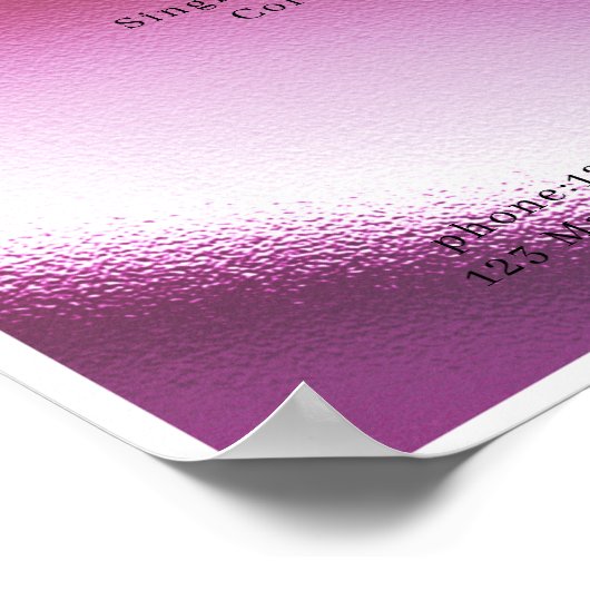 Poster du tarif Glam moderne (Coin)