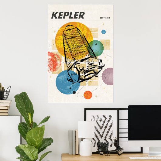 Poster du télescope spatial Kepler. (Bureau à domicile)