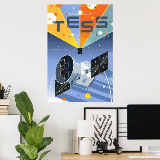 Poster du télescope spatial Tess. (Bureau à domicile)