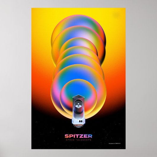 Poster du télescope Spitzer. (Devant)