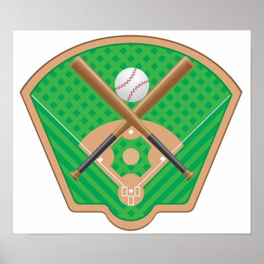 Poster du terrain de baseball (Devant)
