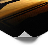 Poster du terrain de basket-ball et du coucher de  (Coin)