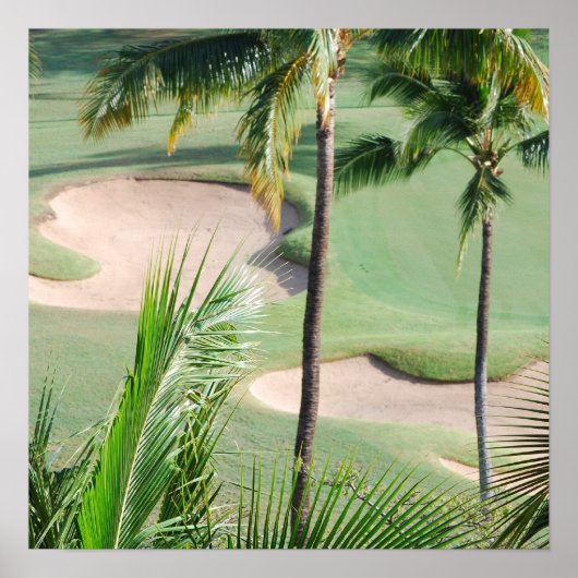 Poster du terrain de golf dans les tropiques (Devant)