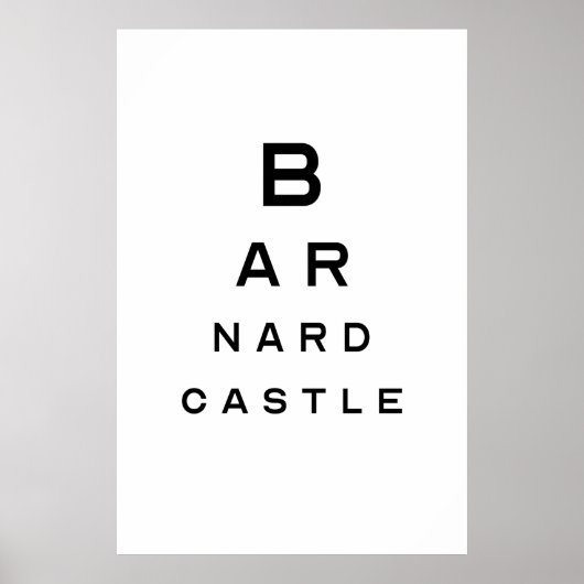 Poster du test oeil de Barnard Castle (Devant)