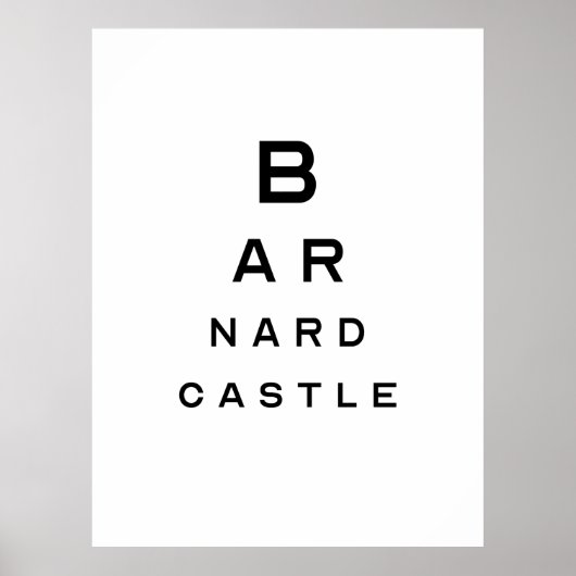 Poster du test oeil de Barnard Castle (Devant)