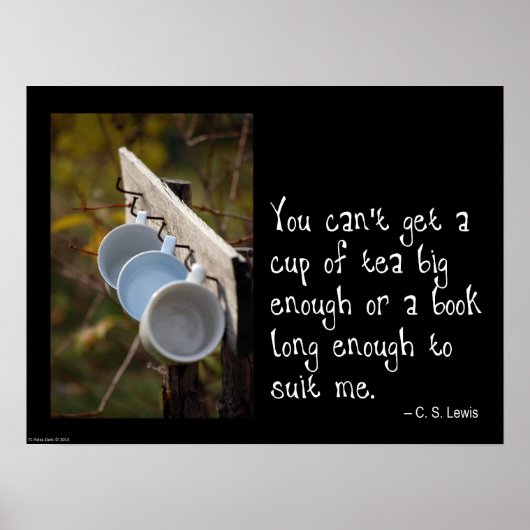 Poster du thé et du livre (Devant)