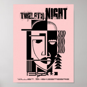 Poster du Théâtre Douzième Nuit William Shakespear