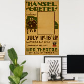 Poster du Théâtre Vintage Hansel Gretel WPA (Bureau à domicile)