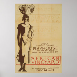 Poster du Théâtre WPA Vintage Vignoble africain