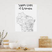 Poster du thème du club de souper du Wisconsin (Cuisine)