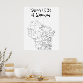 Poster du thème du club de souper du Wisconsin (Cuisine)
