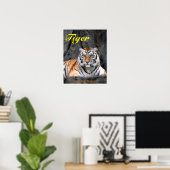 Poster du tigre au repos (Bureau à domicile)