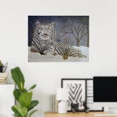 Poster du tigre de neige (Bureau à domicile)