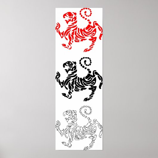 Poster du tigre de Shotokan (Devant)