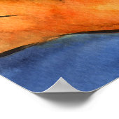 Poster du tigre du Bengale orange Aquarelle (Coin)