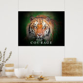 Poster du tigre Motivational Courage (Cuisine)