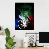 Poster du Tour de France à vélo (Bureau à domicile)