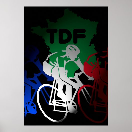 Poster du Tour de France à vélo (Devant)