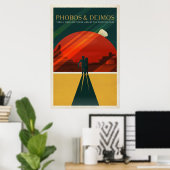 Poster du tourisme SpaceX Mars Phobos et Deimos (Bureau à domicile)