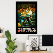Poster du tourisme sportif de la Nouvelle-Zélande (Bureau à domicile)