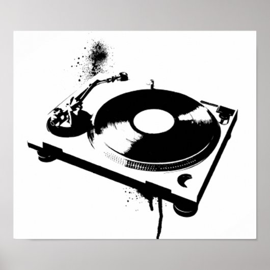 Poster du Tourne-disque DJ Deejay | Cadeaux de mus (Devant)