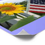 Poster du tournesol avec drapeau (Coin)