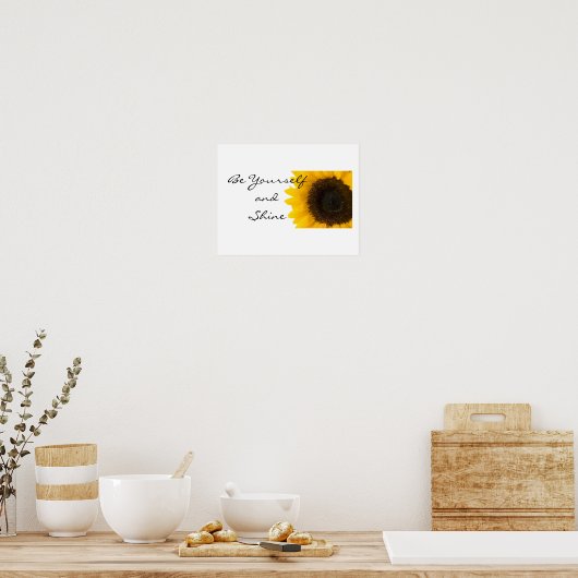 Poster du tournesol Soyez vous-même (Cuisine)