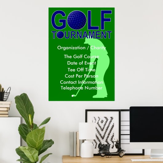 Poster du tournoi de golf (Bureau à domicile)