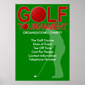 Poster du Tournoi de Golf 3 (Vous Pouvez Customise