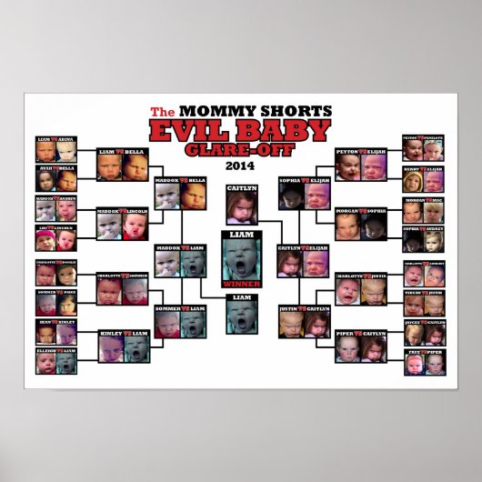 Poster du tournoi Evil Baby Glare-Off 2014 (Devant)