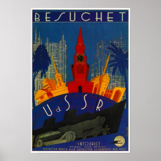 Poster du train de Besuchet de l'URSS (Devant)