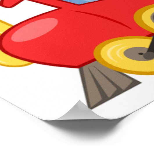 Poster du train de dessin imprimé (Coin)