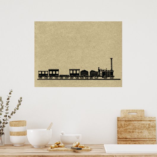 Poster du train vintage (Cuisine)