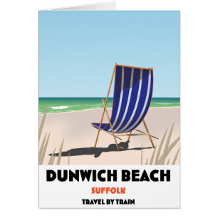 Poster du train vintage Dunwch Beach Suffolk