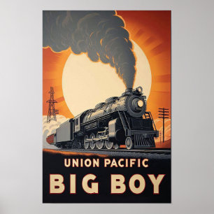 Poster du train Vintage Union Pacific Big Boy