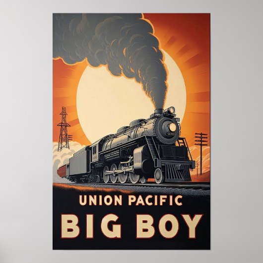 Poster du train Vintage Union Pacific Big Boy (Devant)