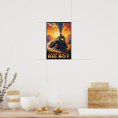 Poster du train Vintage Union Pacific Big Boy (Cuisine)