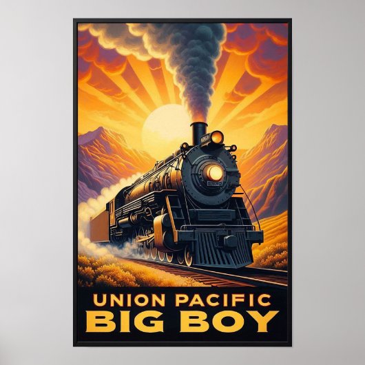 Poster du train Vintage Union Pacific Big Boy (Devant)