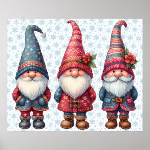 Poster du trio Gnomes de Noël