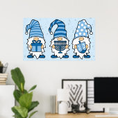 Poster du trio Hanoukka Gnomes (Bureau à domicile)