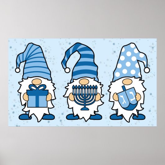 Poster du trio Hanoukka Gnomes (Devant)