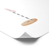 Poster du trou de golf rose aquarelle (Coin)