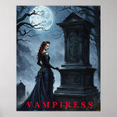 Poster du vampiress d'Halloween (Devant)