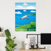 Poster du vecteur A321 Airliner (Bureau à domicile)