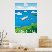 Poster du vecteur A321 Airliner (Cuisine)