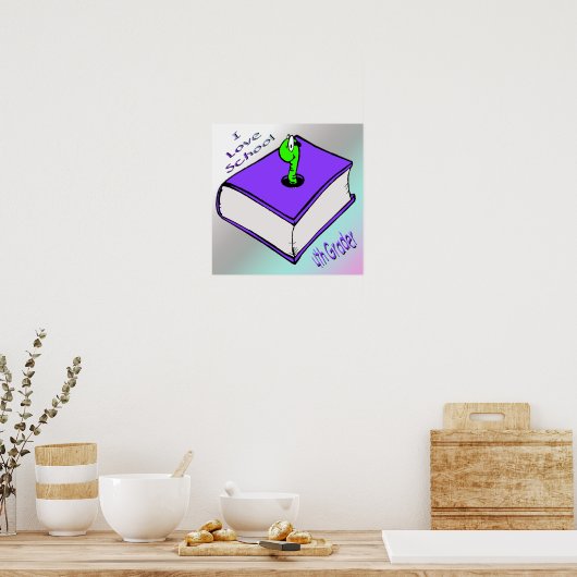 Poster du ver de livre 4th Grader (Cuisine)